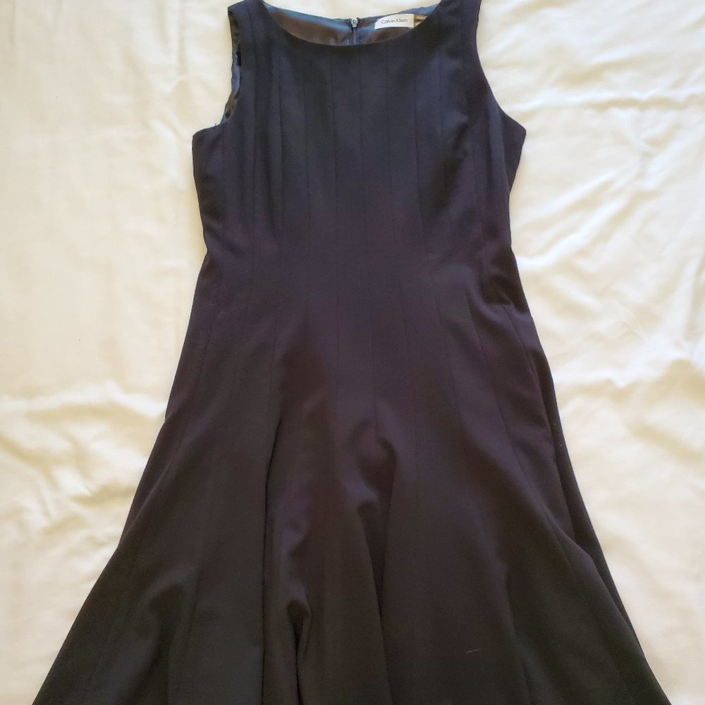 Calvin Klein Little Black Dress (LBD) Classic, Minimalist, & Sophisticated-S 6P